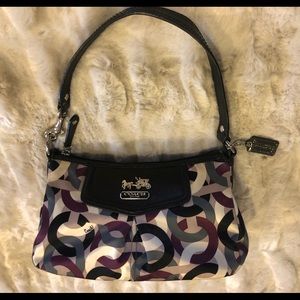 Coach silk Madison mini purple gray black